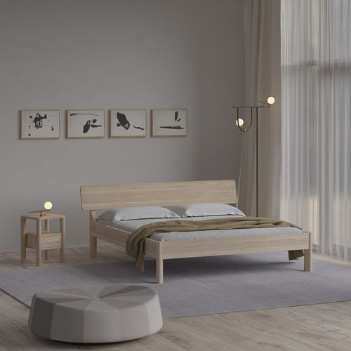 Doppelbett - MOLLIS - vitamin design - modern / Kopfteil / Massivholz