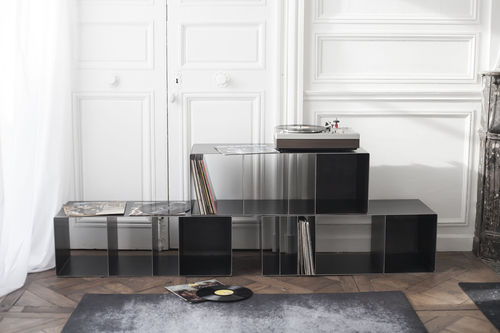 Modulregal - QUATTRO : Vinyl 2  - VIDAME EDITIONS - Industriedesign / Stahl / maßgefertigt