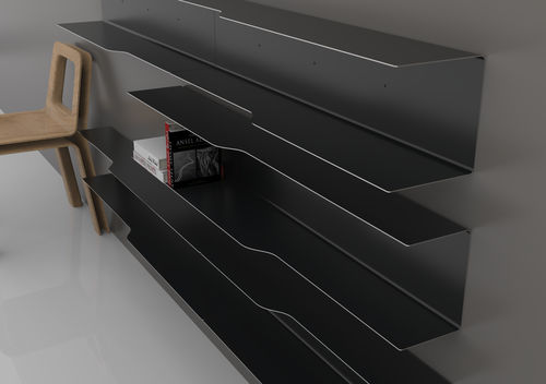 Wandmontiertes Regal - USHELF WAX PATINA - VIDAME EDITIONS - Modul / modern / Stahl