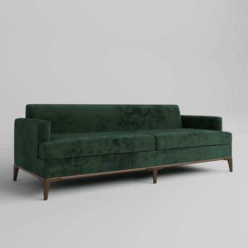 Modernes Sofa - CLIVE - Aguirre Design - Stoff / maßgefertigt / grün