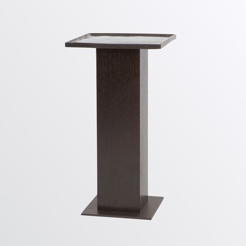 Moderner Beistelltisch - KAMPAI - Aguirre Design - Eiche / Bronze / Gestell aus Messing