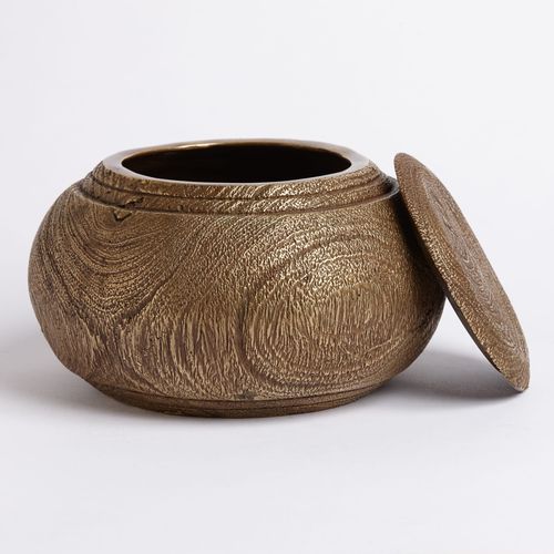 Bronze-Aufbewahrungsbox - DUNE - Aguirre Design - mit Deckel