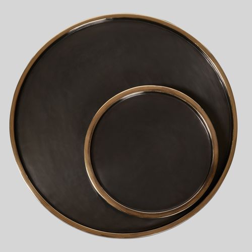 Bronze-Serviertablett - ROUND - Aguirre Design - für Privatgebrauch