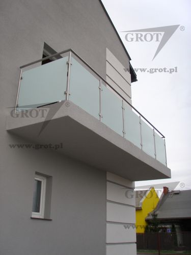 Stahlgeländer - BZ 19 - GROT - Glasplatten / für Außenbereich / für Balkon
