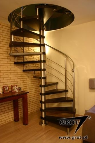 Wendeltreppe - AMELIA 12 - GROT - Holzstufen / mit Metallstruktur / modern