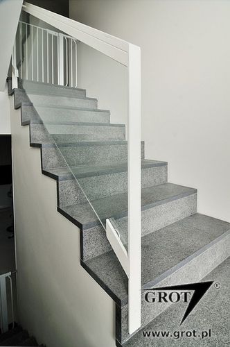Stahlgeländer - B4 3 - GROT - Glasplatten / für den Innenraum / für Treppen