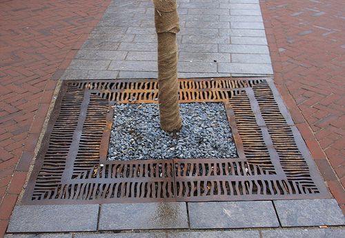 Quadratisches Baumgitter - ZENNE - ANAE street furniture - COR-TEN®-Stahl