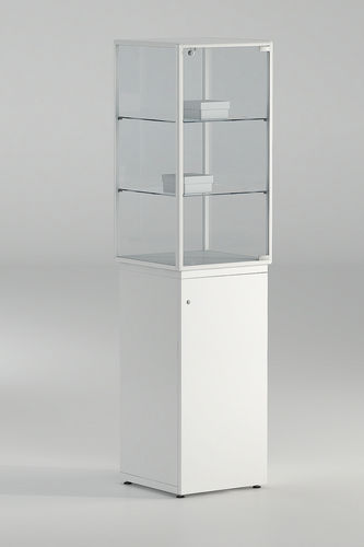 Moderne Vitrine - 7/LAP - Italvetrine - Hartglas / Aluminium / mit integriertem Schloss