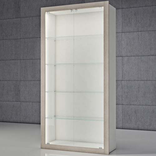 Moderne Vitrine - Q/FS - Italvetrine - Hartglas / Ahornholz / Rosenholz