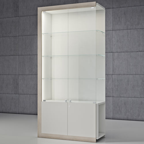 Moderne Vitrine - QF/CA - Italvetrine - Hartglas / Ahornholz / Rosenholz