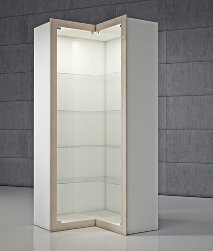 Moderne Vitrine - QF/A - Italvetrine - Glas / Ahornholz / Rosenholz