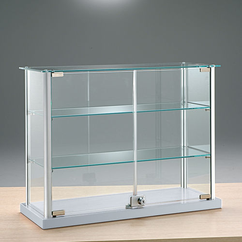 Moderne Vitrine - 6/5 - Italvetrine - Tisch / Hartglas / Aluminium