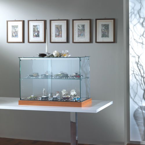 Moderne Vitrine - 190/B - Italvetrine - Tisch / Hartglas / Holz