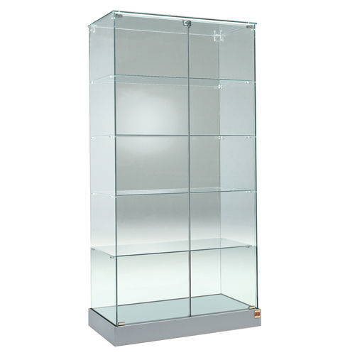 Moderne Vitrine - 130/CS - Italvetrine - Hartglas / Holz / mit Sichtfläche