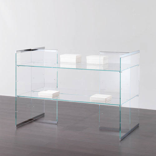 Modernes Regal - COM/GS17 - Italvetrine - Chrom / Glas / für Gewerbegebrauch