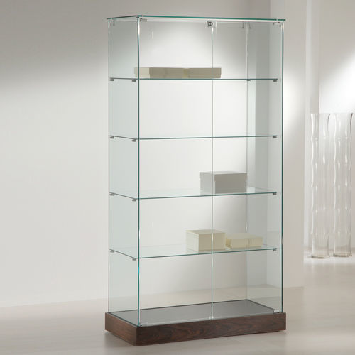 Moderne Vitrine - 130/CC - Italvetrine - Hartglas / Holz / mit Sichtfläche