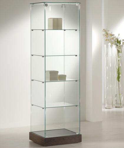 Moderne Vitrine - 180/ES - Italvetrine - Hartglas / Wenge / Kirschbaum