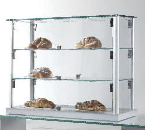 Moderne Vitrine - 6/5 BAR - Italvetrine - Tisch / Hartglas / Aluminium