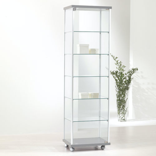 Moderne Vitrine - 53/A - Italvetrine - freistehend / Hartglas / Holz