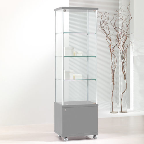 Moderne Vitrine - 53/M - Italvetrine - freistehend / Hartglas / Holz
