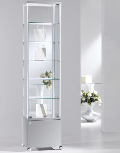 Moderne Vitrine - 53/MA - Italvetrine - freistehend / Hartglas / Holz