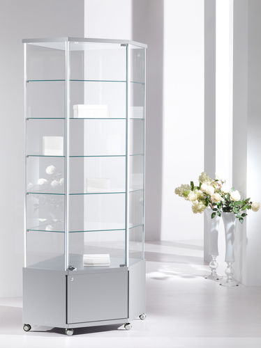 Moderne Vitrine - 70/MA - Italvetrine - freistehend / Hartglas / Holz