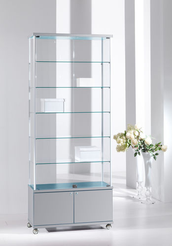 Moderne Vitrine - 93/MA - Italvetrine - freistehend / Hartglas / Holz