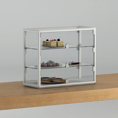 Moderne Vitrine - 6/5PB - Italvetrine - Tisch / Hartglas / Aluminium