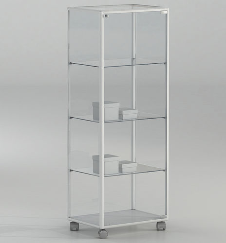 Moderne Vitrine - 51/14P - Italvetrine - freistehend / Hartglas / Aluminium