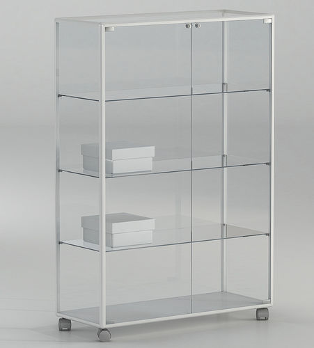 Moderne Vitrine - 91/14P - Italvetrine - freistehend / Hartglas / Aluminium
