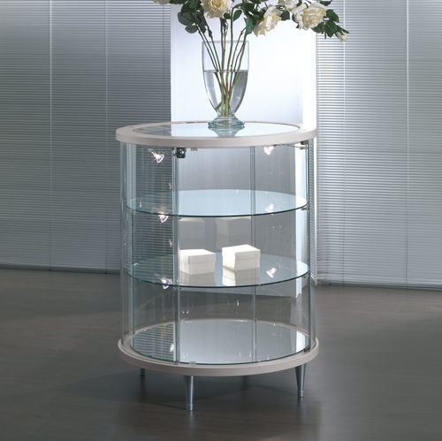 Moderne Vitrine - 203/B - Italvetrine - auf Beinen / Hartglas / beleuchtet