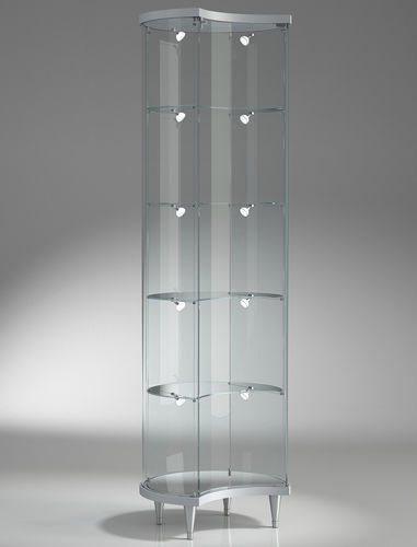 Moderne Vitrine - 203/ML - Italvetrine - auf Beinen / Hartglas / beleuchtet