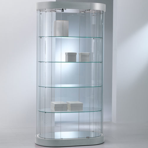 Moderne Vitrine - 209/OG - Italvetrine - Hartglas / beleuchtet / mit Sichtfläche