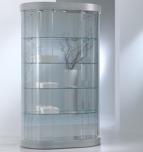 Moderne Vitrine - 209/M - Italvetrine - Hartglas / beleuchtet / mit integriertem Schloss