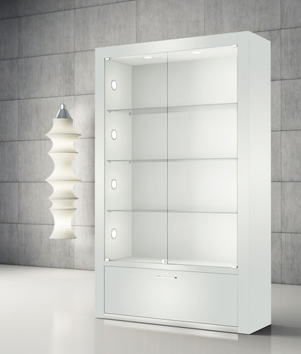 Moderne Vitrine - Q/120 - Italvetrine - Hartglas / Holz / beleuchtet