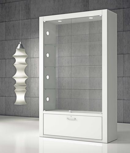 Moderne Vitrine - Q/120BF - Italvetrine - Hartglas / Holz / beleuchtet