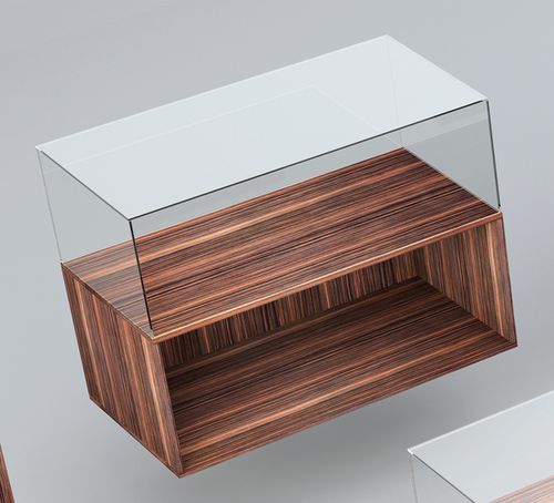 Moderne Vitrine - B/B35 - Italvetrine - Tisch / Hartglas / Holz