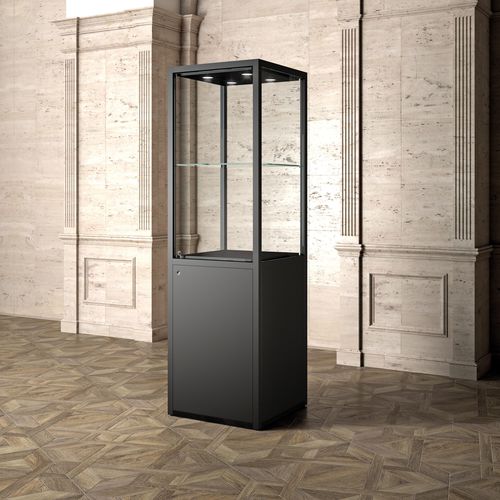 Moderne Vitrine - MU/60FM - Italvetrine - Hartglas / Eisen / Laminat