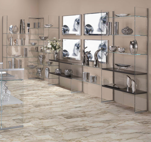 Wandmontiertes Regal - COM/GS8 - Italvetrine - modern / Chrom / Glas