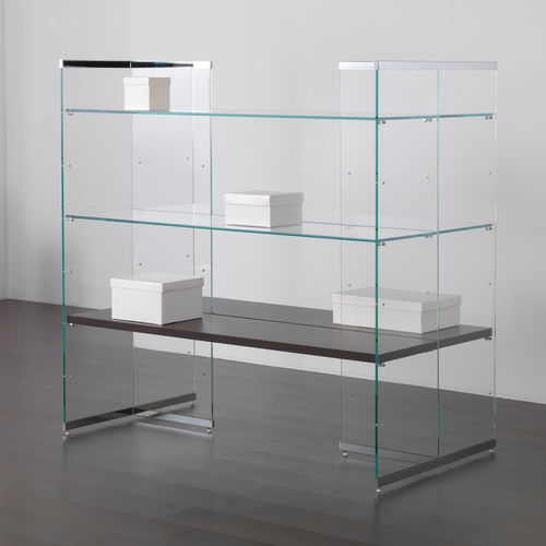 Modernes Regal - COM/GS19 - Italvetrine - Chrom / Glas / für Gewerbegebrauch