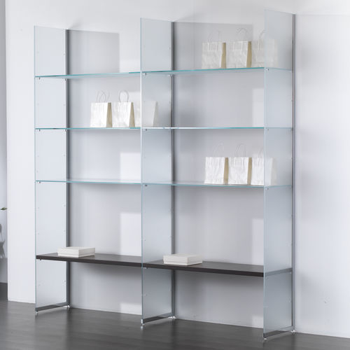 Wandmontiertes Regal - COM/GS21 - Italvetrine - modern / Chrom / Glas