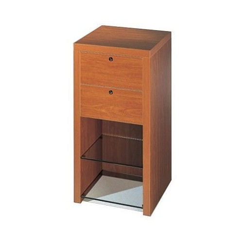 Moderner Beistelltisch - 45/MB - Italvetrine - Hartglas / Gestell aus Holz / quadratisch