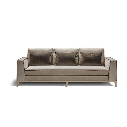 Modernes Sofa - BASILEA - MANUEL LARRAGA - Stoff / braun / beige
