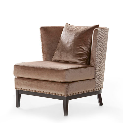 Moderner Sessel - NOR - MANUEL LARRAGA - Stoff / mit Kissen / beige