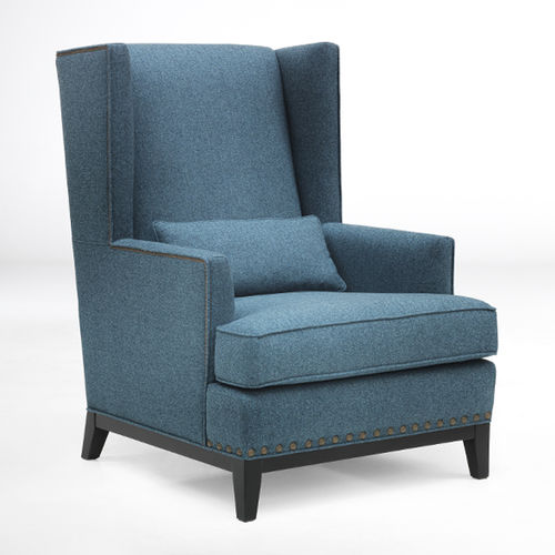 Moderner Sessel - ANETO - MANUEL LARRAGA - Stoff / Bergère-Stil / braun