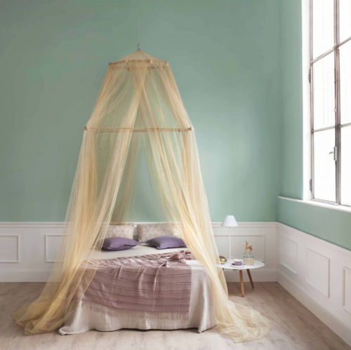 Doppelbett-Moskitonetz - TINA LUREX GOLD - MOSQUITO NET FOR QUEEN SIZE BED - FOUR OPE - Grigolite