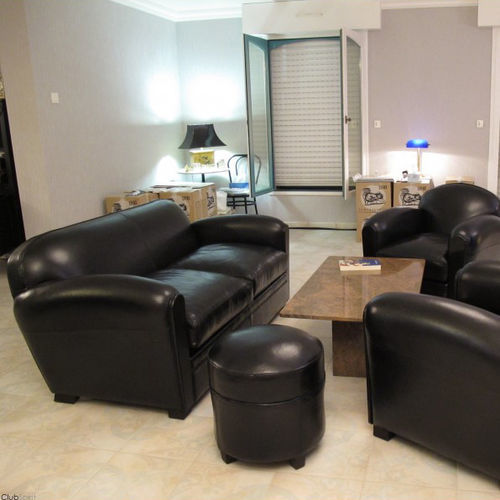Klassisches Sofa - Grand Chitenay - ClubSpirit - Stoff / Leder / mit Armlehnen