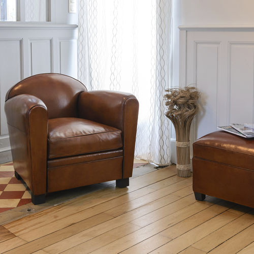 Klassischer Clubsessel - Chitenay - ClubSpirit - Leder / Buche / mit abnehmbarem Kissen