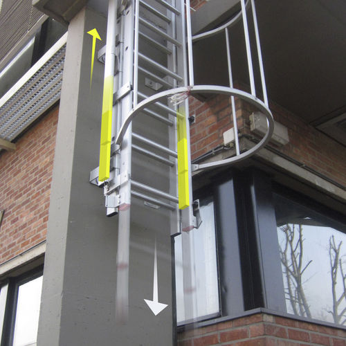 Professionelle Leiter / Schiebe - DROP-DOWN - JOMY - Aluminium