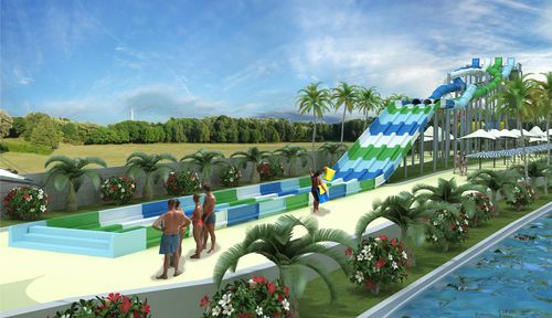 Gerade Rutsche - TWISTER RACER - Polin Waterparks - drehend / für Aquapark / Mehrfach
